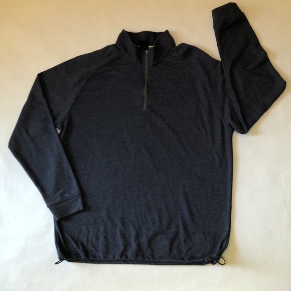 Dunning Golf men's blue 1/4 zip cinch waist pullover szXL - Picture 3 of 10